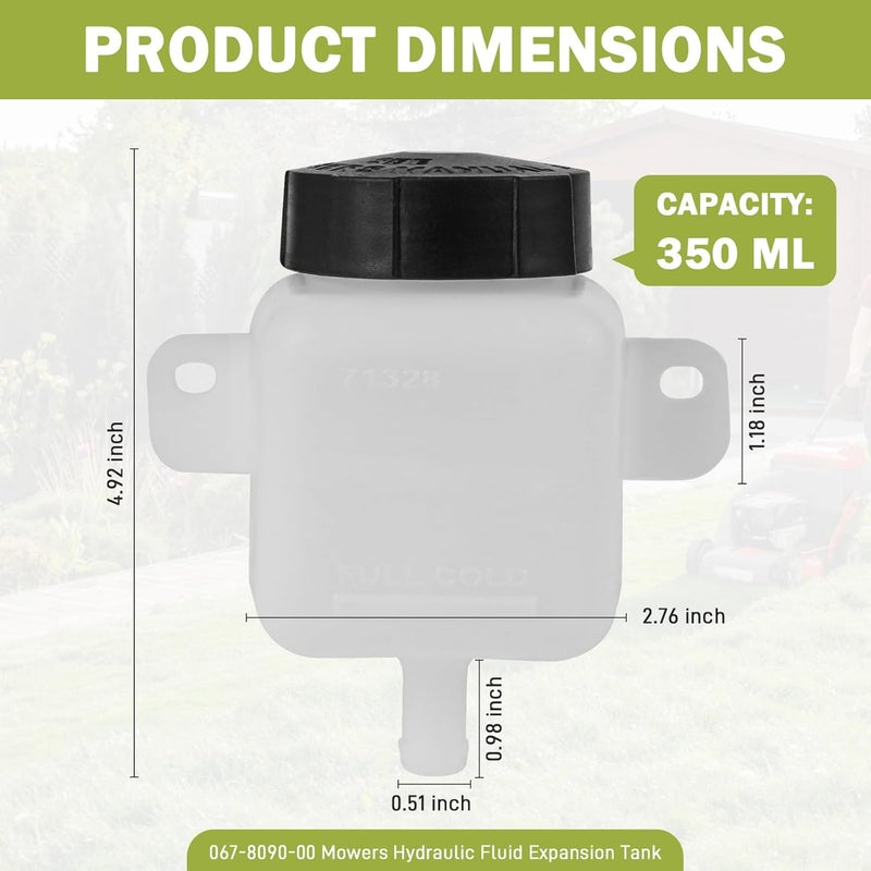 Shahn 067-8090-00 Hydraulic Fluid Expansion Tank Replacement For Bad Boy Lawn Mowers Hydraulic Fluid Expansion Tank 067-8090-00 ，For Zt Elite and Maverick Models - Image 2